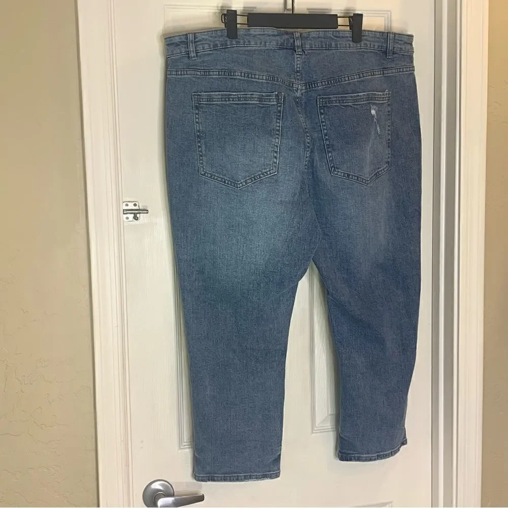 Eloquii Distressed Crop Jeans Size 16G